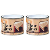 2X Clear Gloss Varnish 180ml Tin Paint